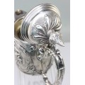 eleganta carafa "Claret ". argint & sticla. atelier Koch & Bergfeld, cca 1885
